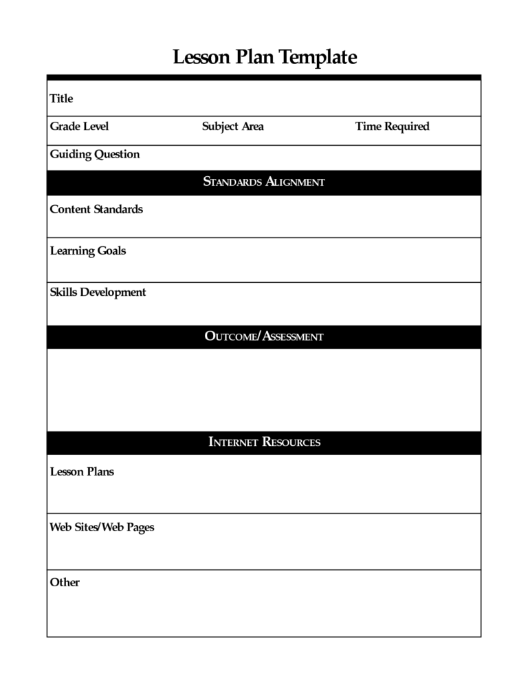 Outstanding Lesson Plan Book Template Printable Ideas Free Throughout
