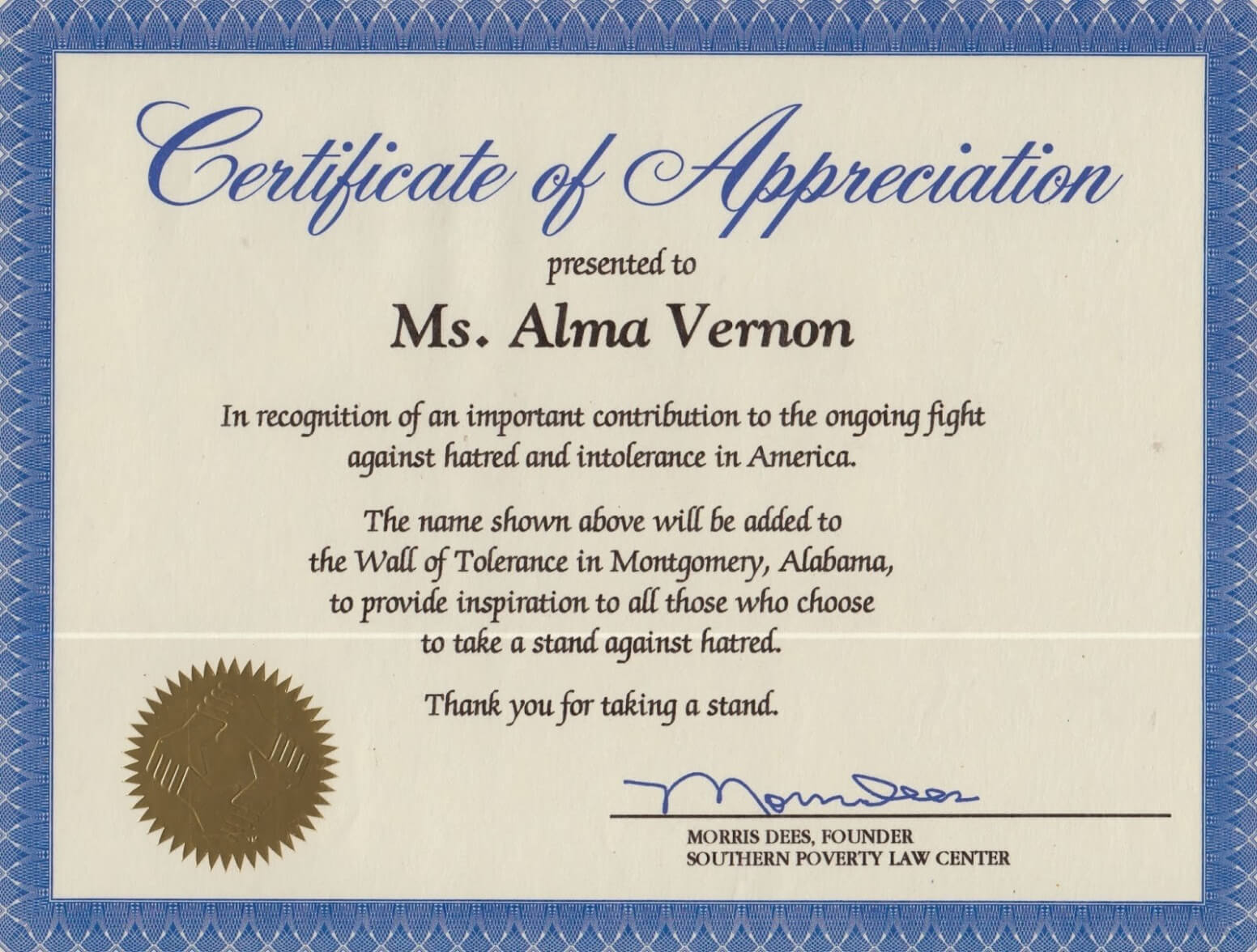 Outstanding Volunteer Certificate Template Appreciation Regarding Recognition Of Service Certificate Template