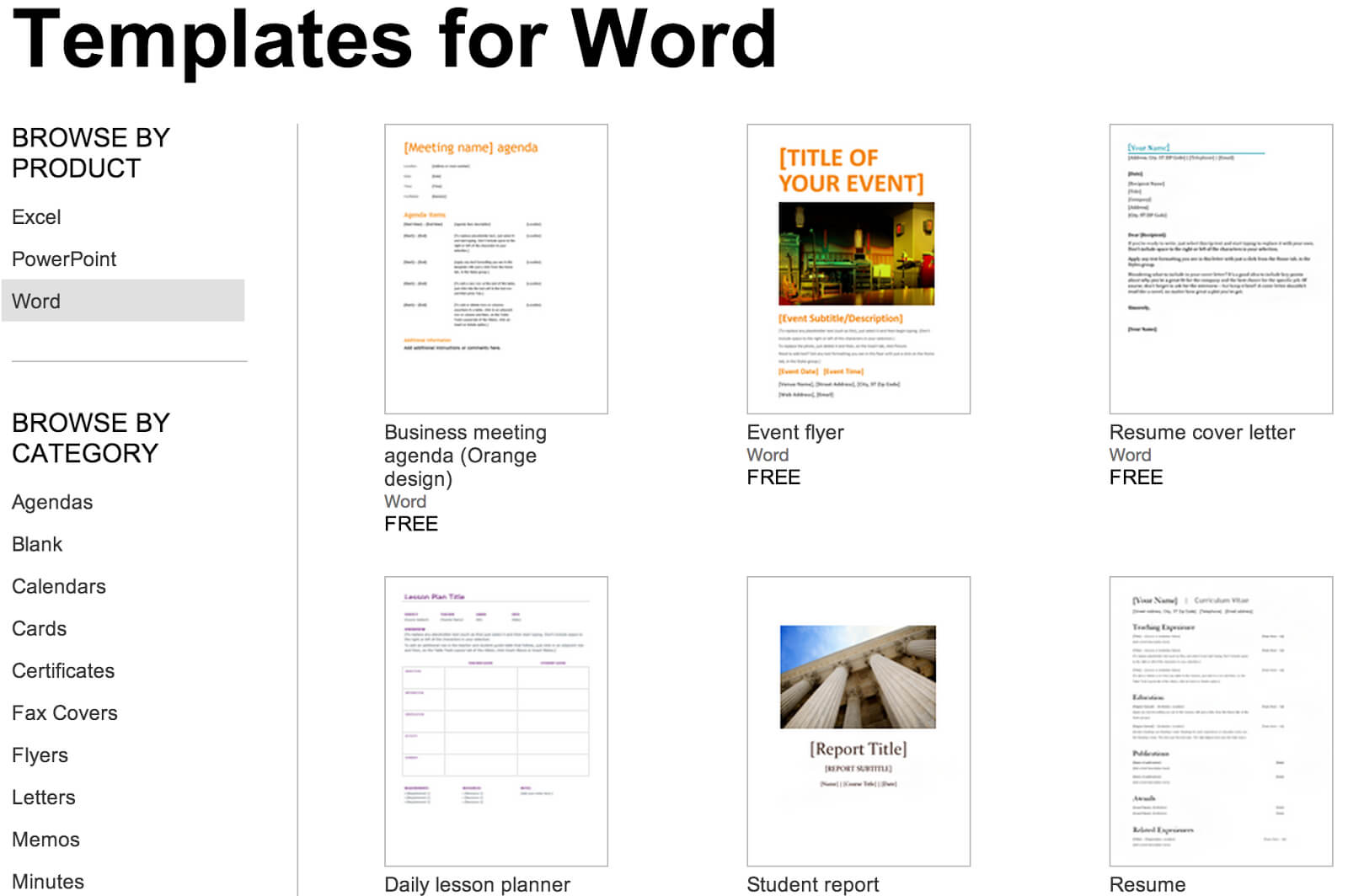 Over 250 Free Microsoft Office Templates & Documents Throughout Microsoft Word Templates Reports