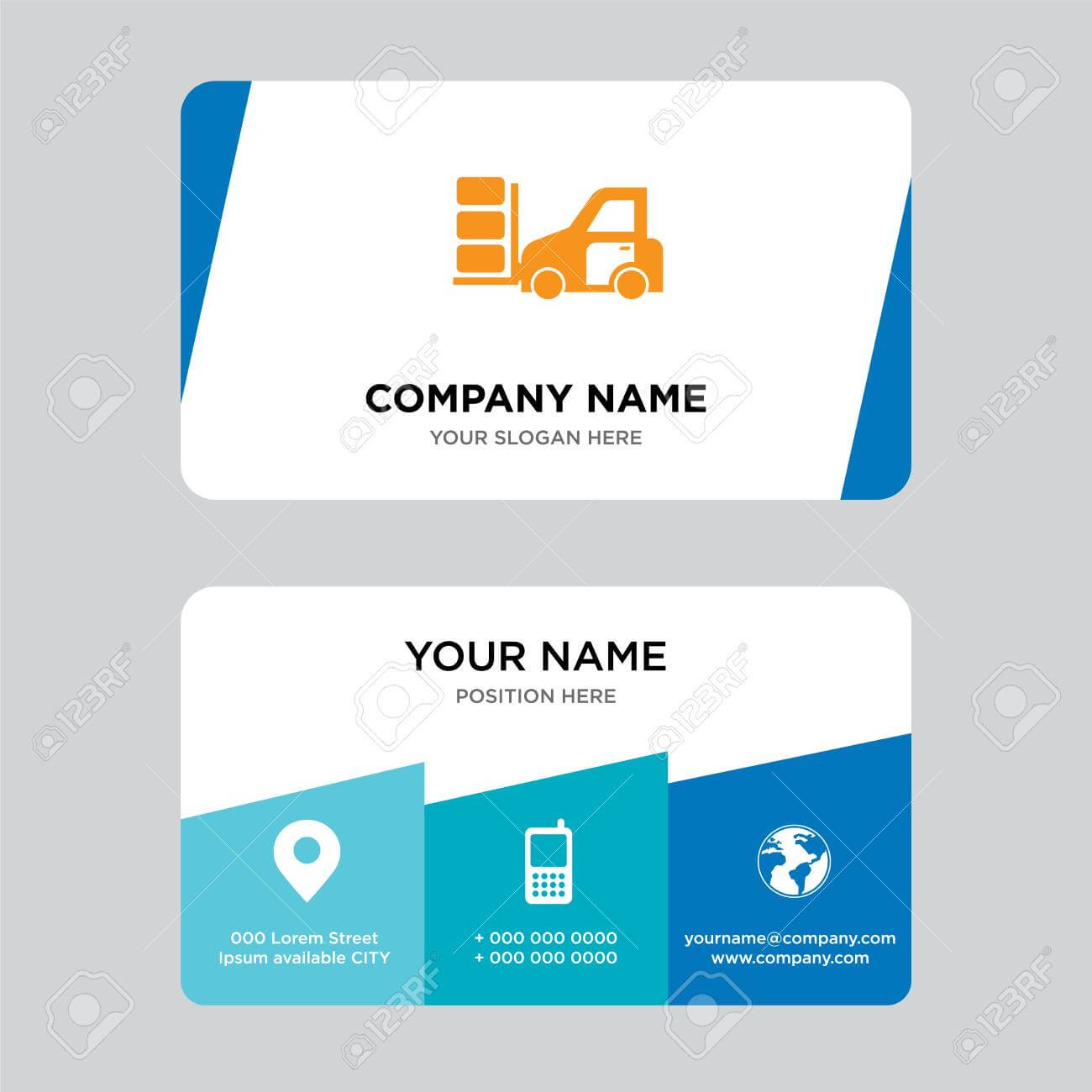 Packages Transportation On A Truck Business Card Design Template,.. Pertaining To Transport Business Cards Templates Free