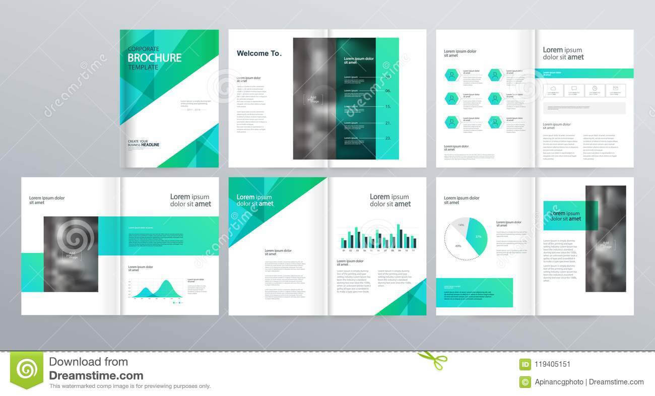 Page Layout For Company Profile, Annual Report, And Brochure Intended For Welcome Brochure Template