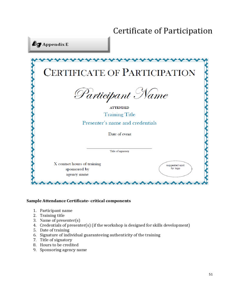 Participation Certificate – 6 Free Templates In Pdf, Word Inside Certificate Of Participation Template Pdf