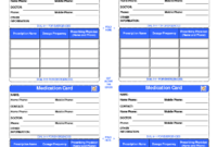Patient Medication Card Template | Medication List, Medical for Medication Card Template