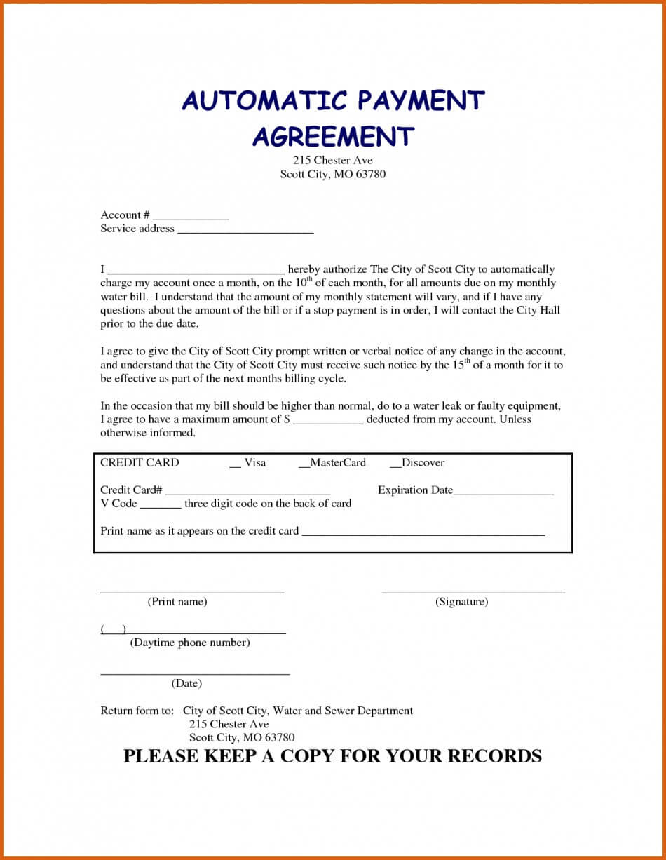 Payment Arrangement Form ~ Adriennebailon Inside Credit Card Payment Plan Template
