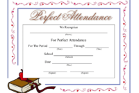 Perfect Attendance Certificate - Download A Free Template pertaining to Perfect Attendance Certificate Free Template