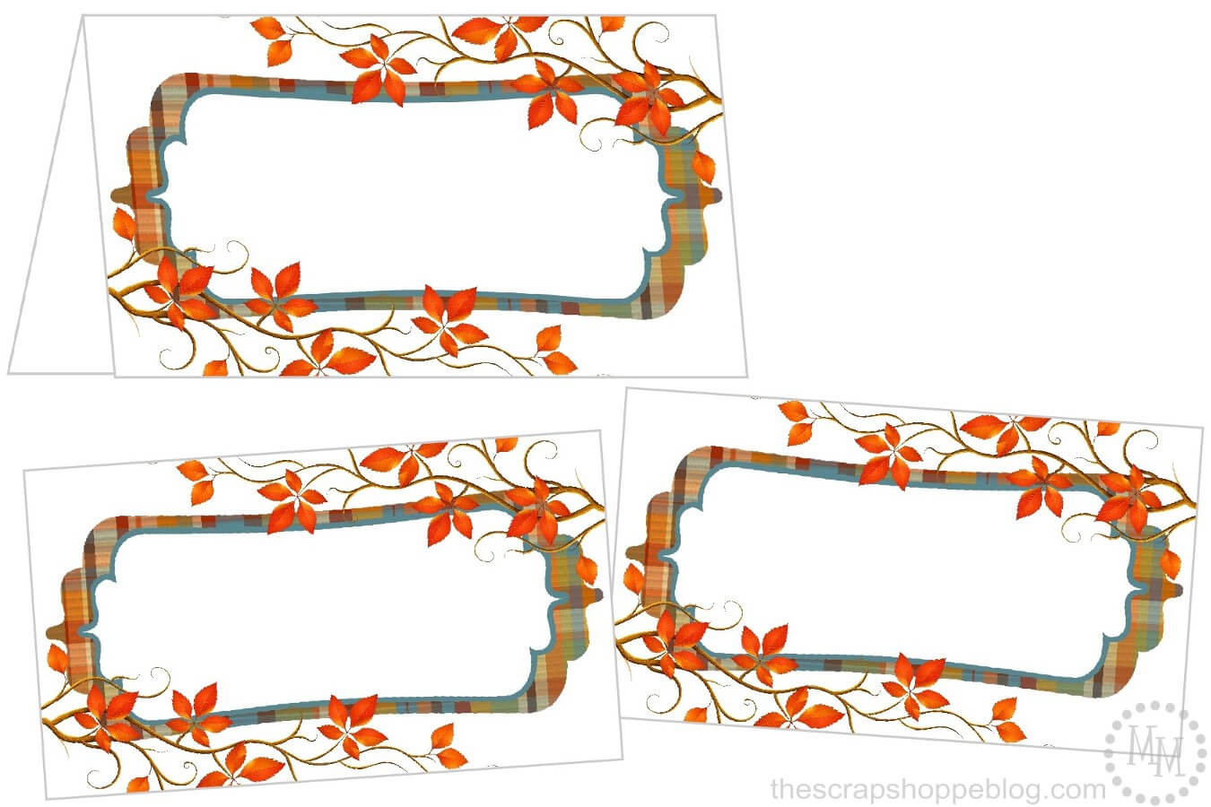 Perfectly Plaid Thanksgiving Place Cards - The Scrap Shoppe For Thanksgiving Place Card Templates