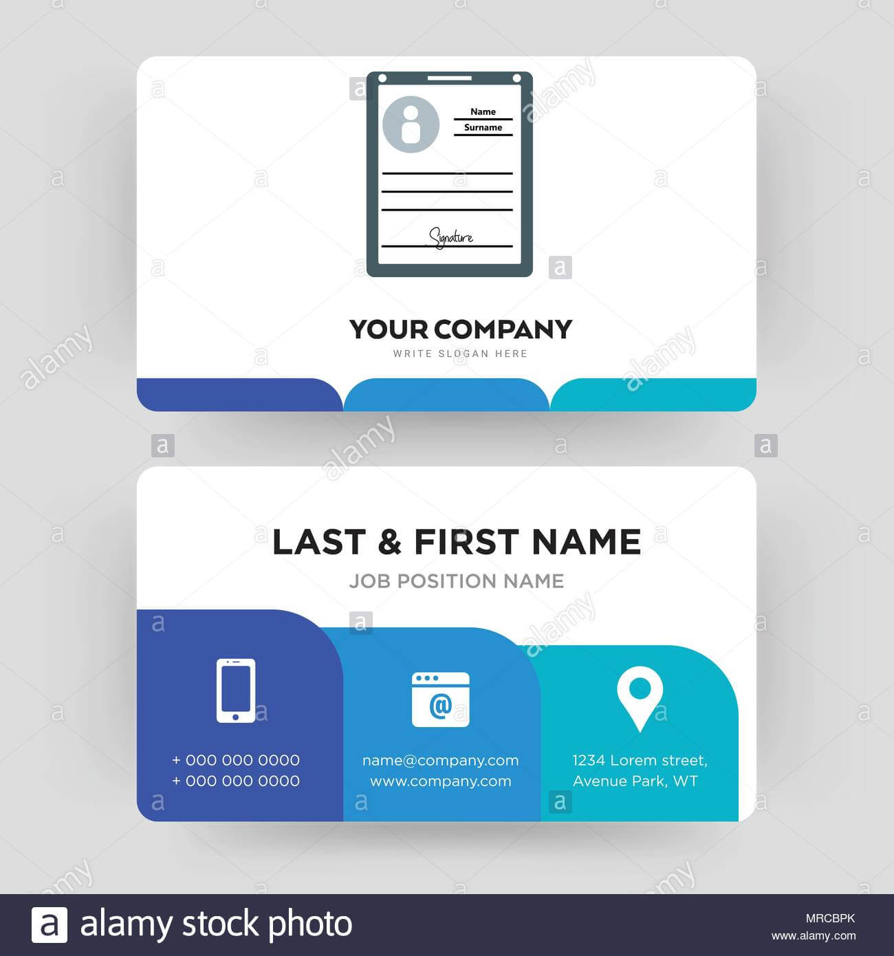 Personal Details, Business Card Design Template, Visiting Throughout Personal Identification Card Template