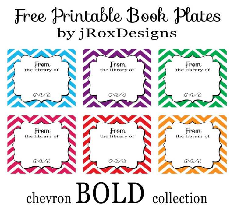 Personalized Your Library With Free Printable Chevron Book In Bookplate Templates For Word