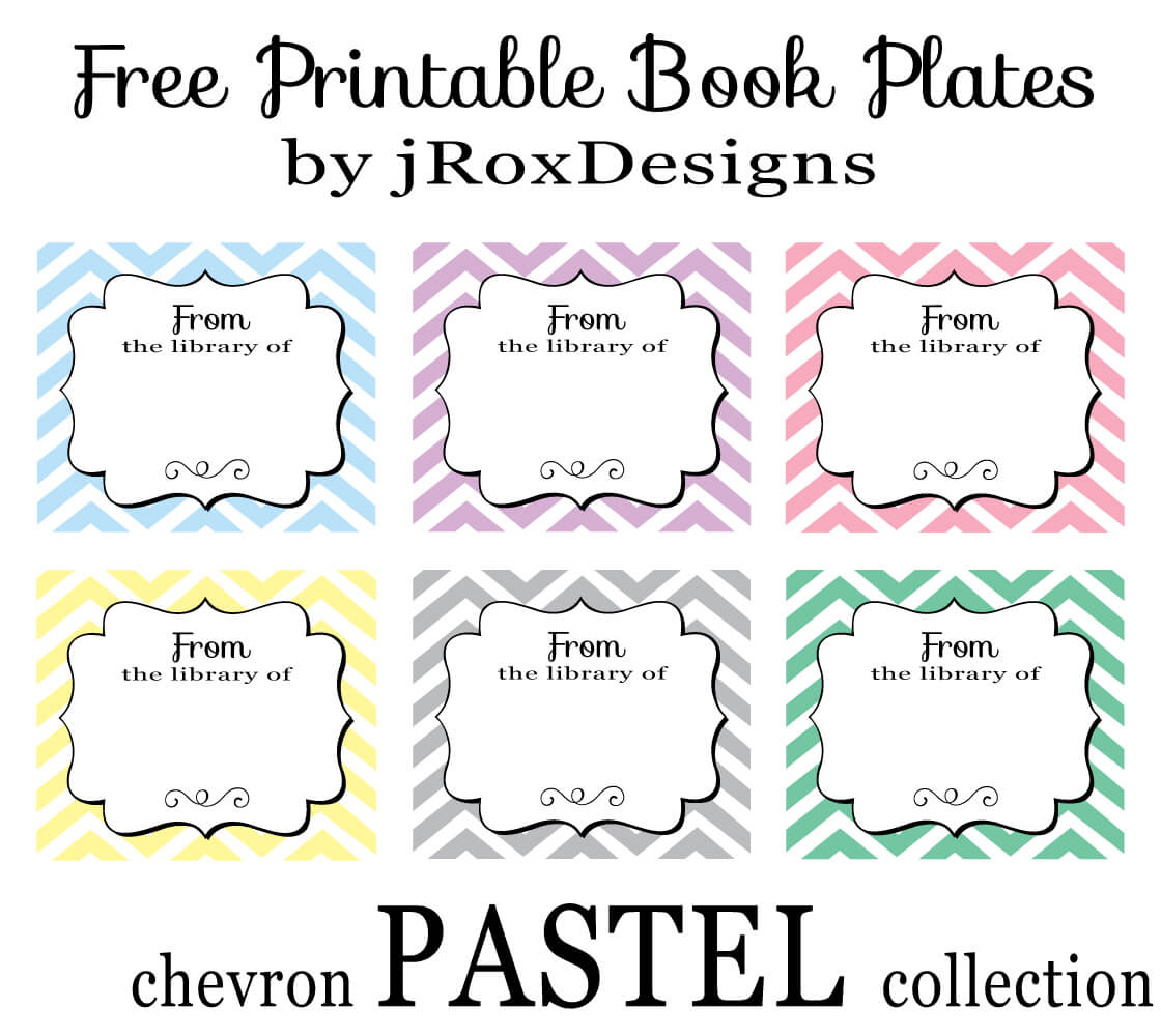 Personalized Your Library With Free Printable Chevron Book With Regard To Bookplate Templates For Word