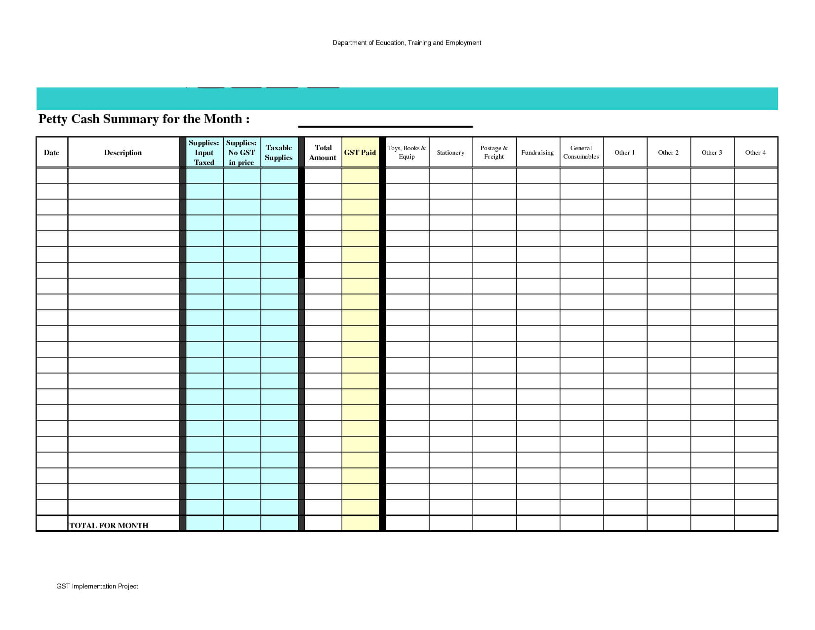 Petty Cash Spreadsheet Template Excel | Cash Flow Statement For Petty Cash Expense Report Template