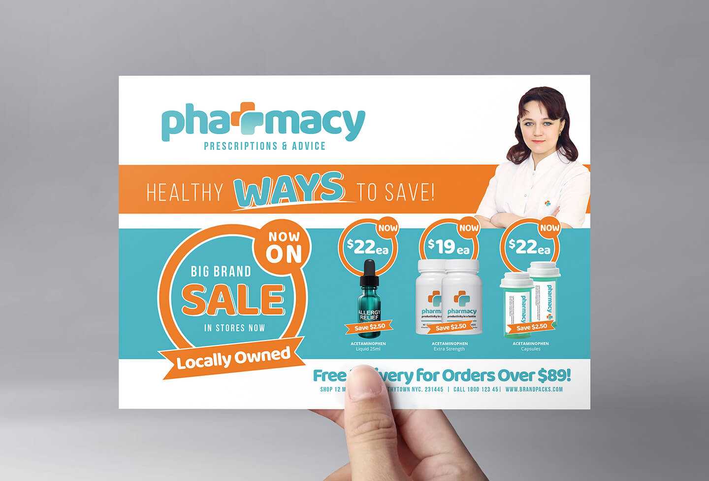 Pharmacy Flyer Template – Psd, Ai & Vector – Brandpacks Pertaining To Pharmacy Brochure Template Free