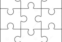 Photo About Jigsaw Puzzle , Blank Simple Template 3X3 with Blank Jigsaw Piece Template