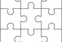 Photo About Jigsaw Puzzle , Blank Simple Template 3X3 with Blank Jigsaw Piece Template