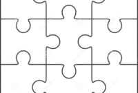 Photo About Jigsaw Puzzle , Blank Simple Template 3X3 with Blank Jigsaw Piece Template