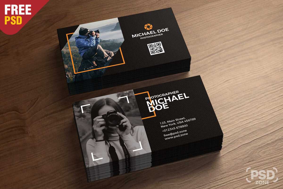 Photography Business Cards Template Psd – Psd Zone Regarding Psd Name Card Template