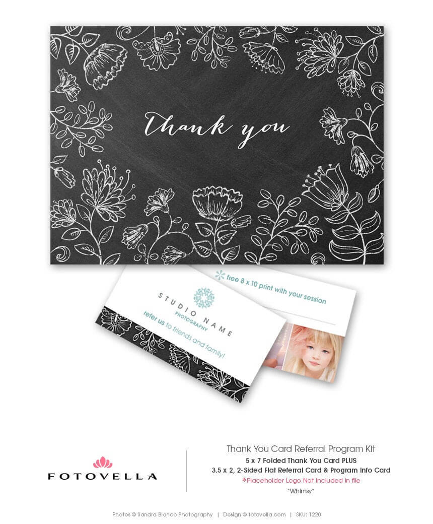 Photography Referral Template Thank You Card Promo Kit – 1220 Pertaining To Photography Referral Card Templates