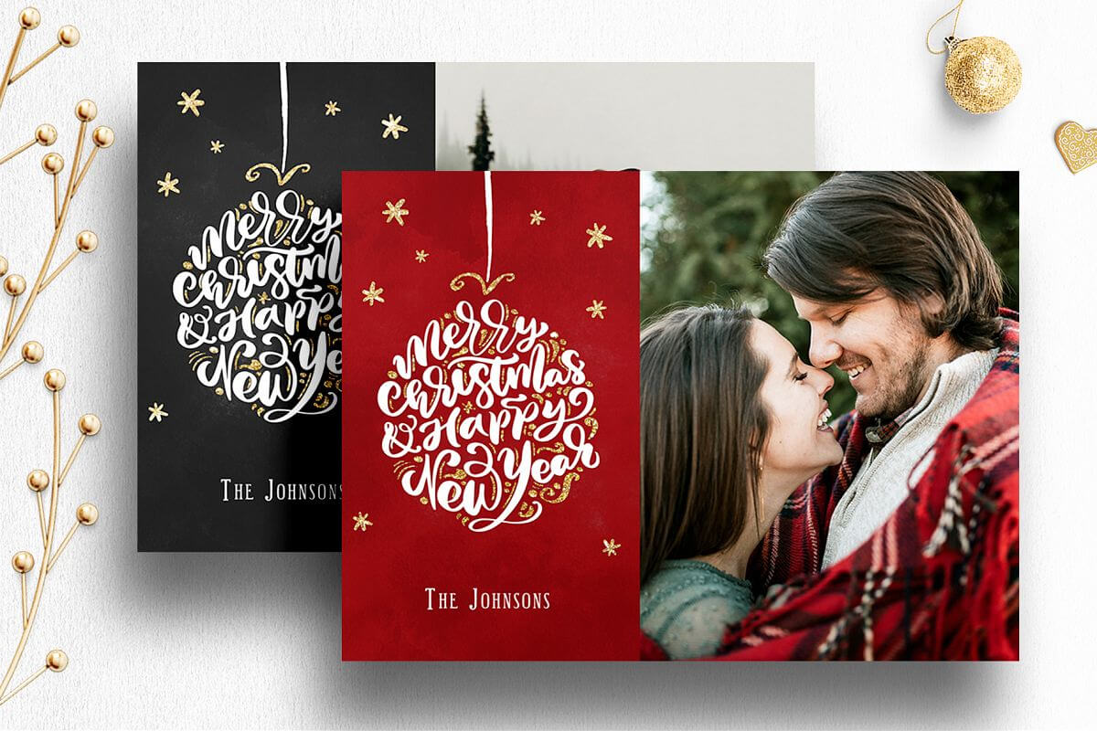 Photoshop Christmas Card Template For Photographers – 012 With Free Photoshop Christmas Card Templates For Photographers