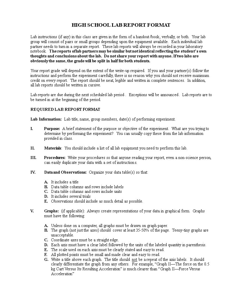 Physics Lab Report Format | Templates At For Physics Lab Report Template