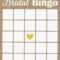 Pin On Bridal Shower throughout Blank Bridal Shower Bingo Template