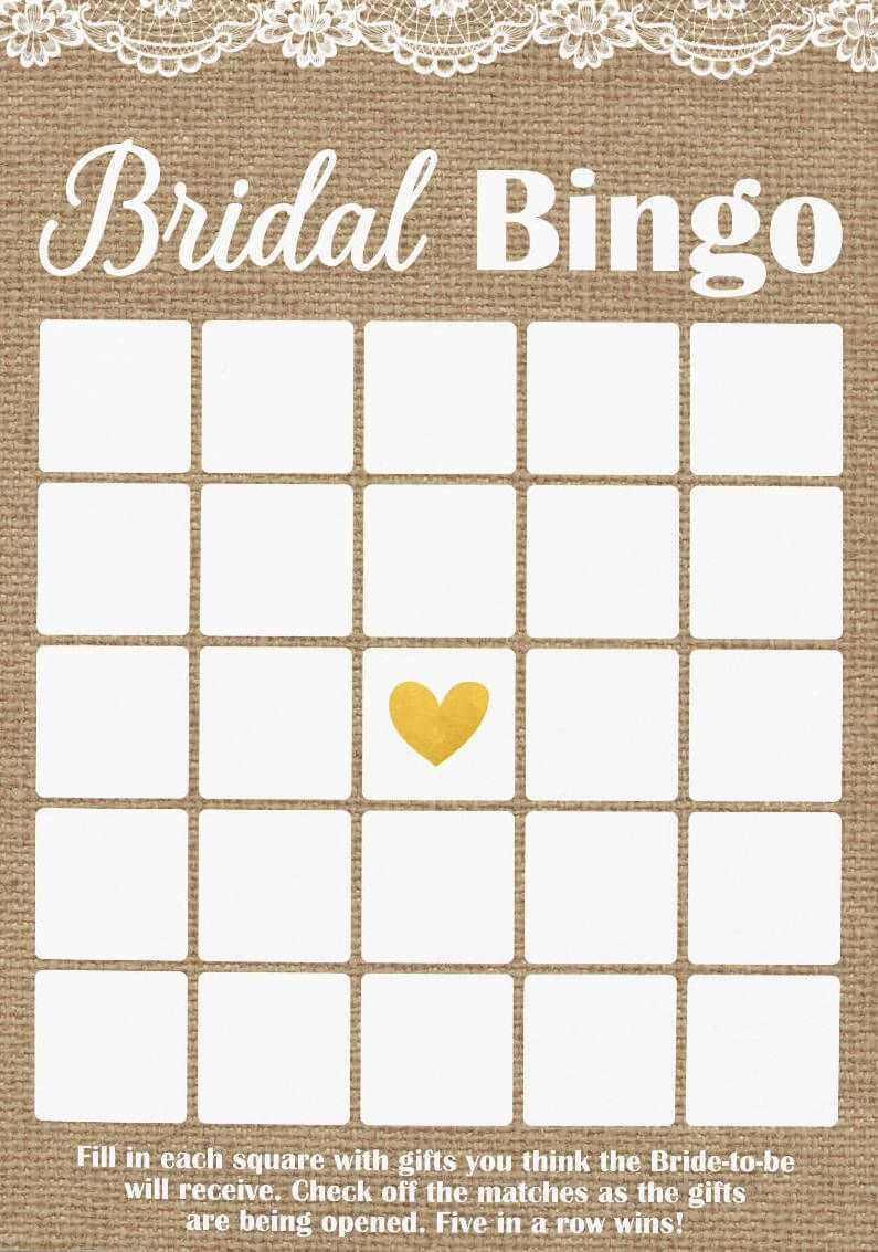 Pin On Bridal Shower Throughout Blank Bridal Shower Bingo Template