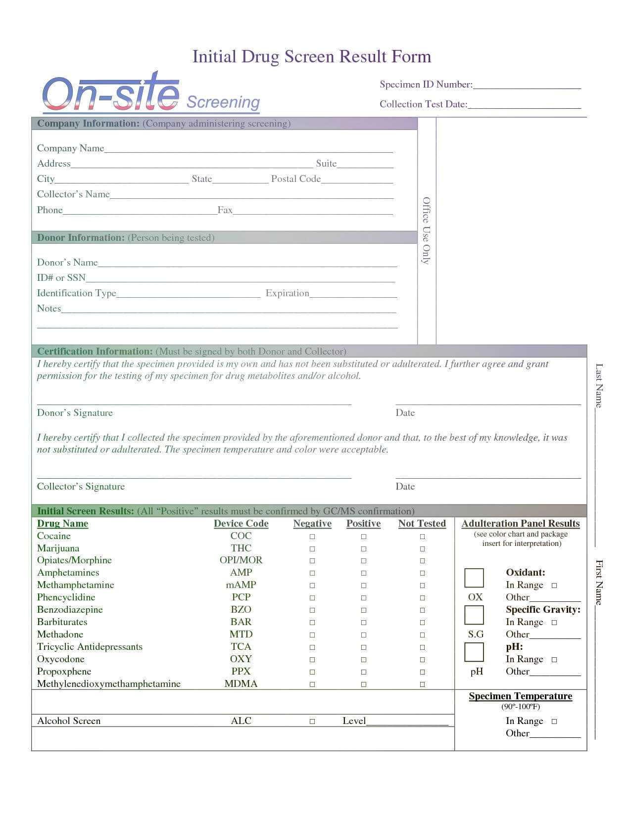 Pin On Drug Test Report Template With Weekly Test Report Template