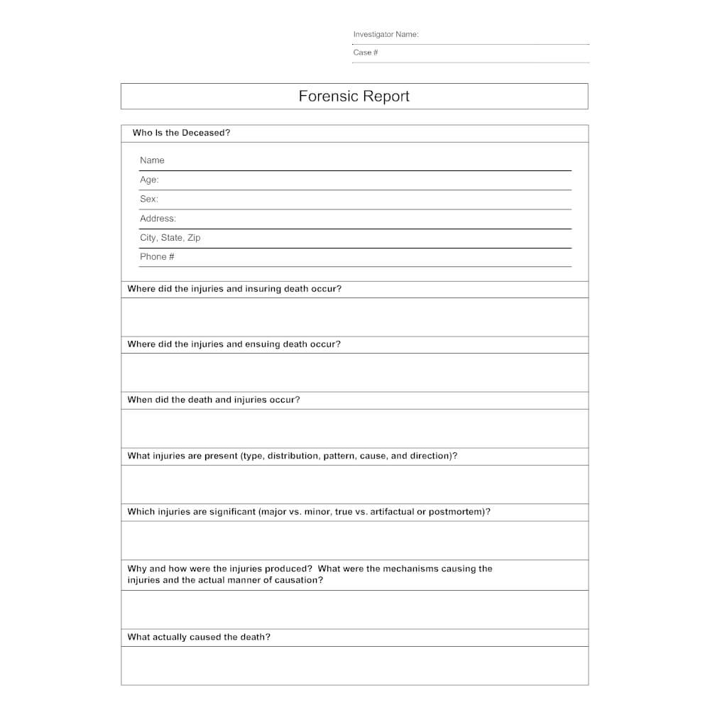 Pin On Smoking With Forensic Report Template