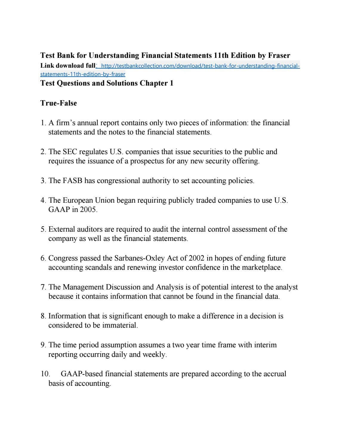 Pin On Test Bank For Understanding Financial Statements 11Th Inside Forensic Accounting Report Template