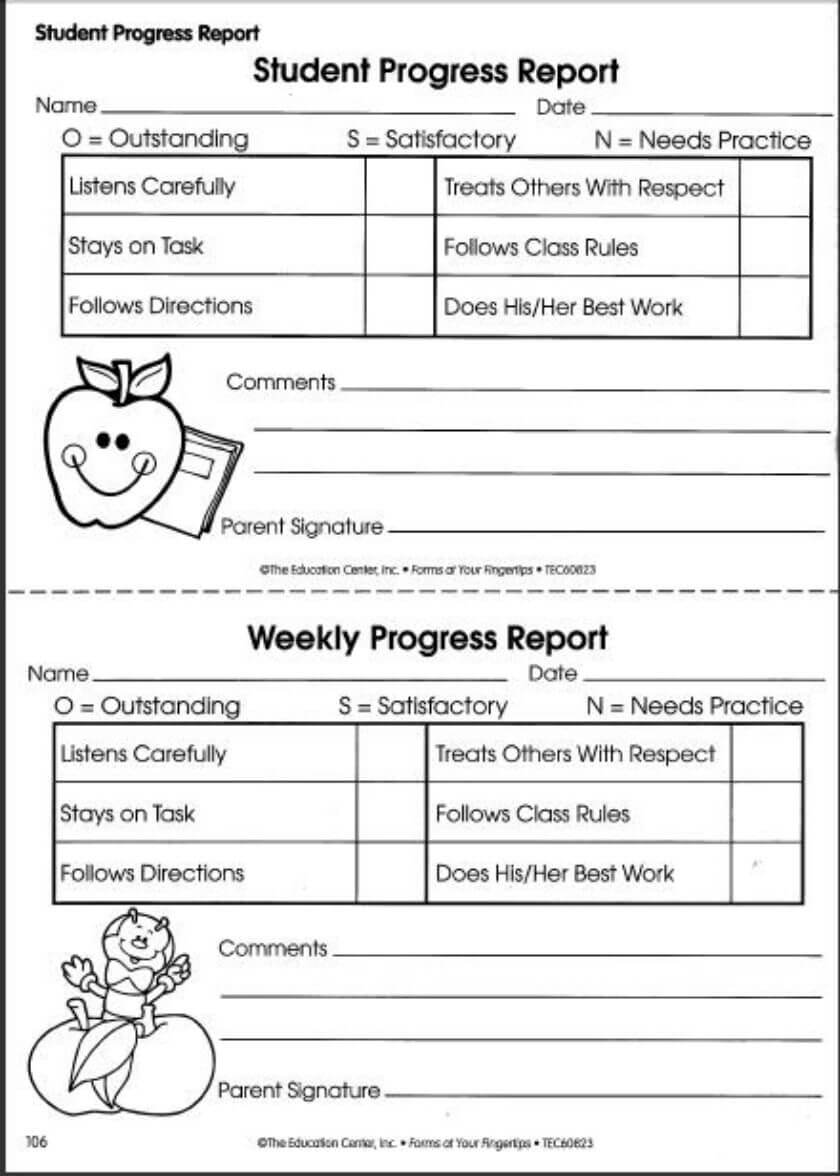 Pincarolyn Cantwell On Preschool Special Education With Educational Progress Report Template