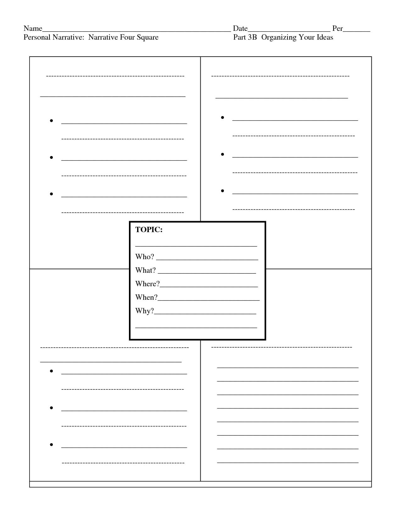 Pindevelopmental Coordination Disorder: One Step Forward Regarding Blank Four Square Writing Template