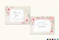 Pink Floral Thank You Card Template intended for Thank You Card Template Word