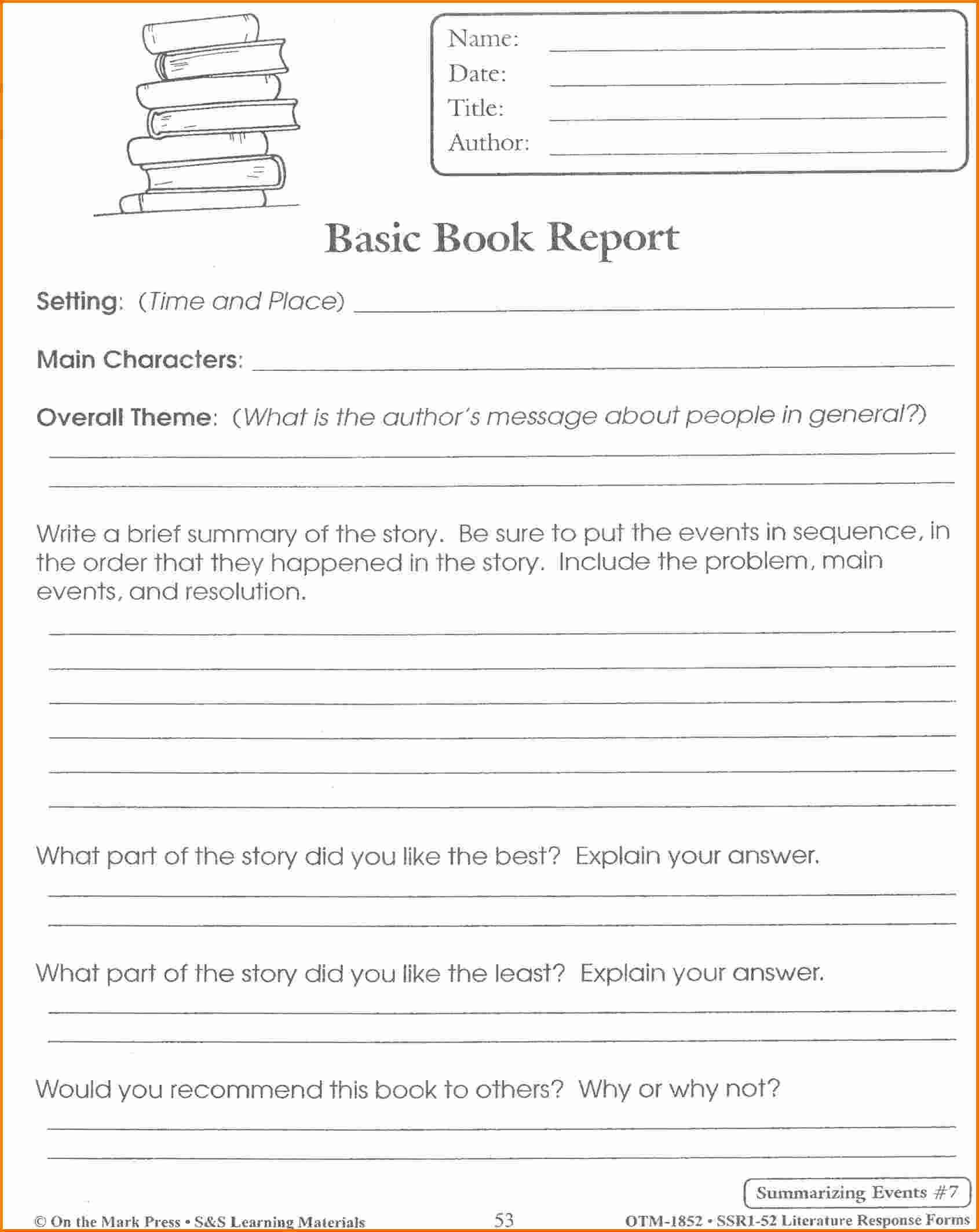 Pinmarcus Tong On Book | Book Report Templates, Book For Book Report Template 5Th Grade