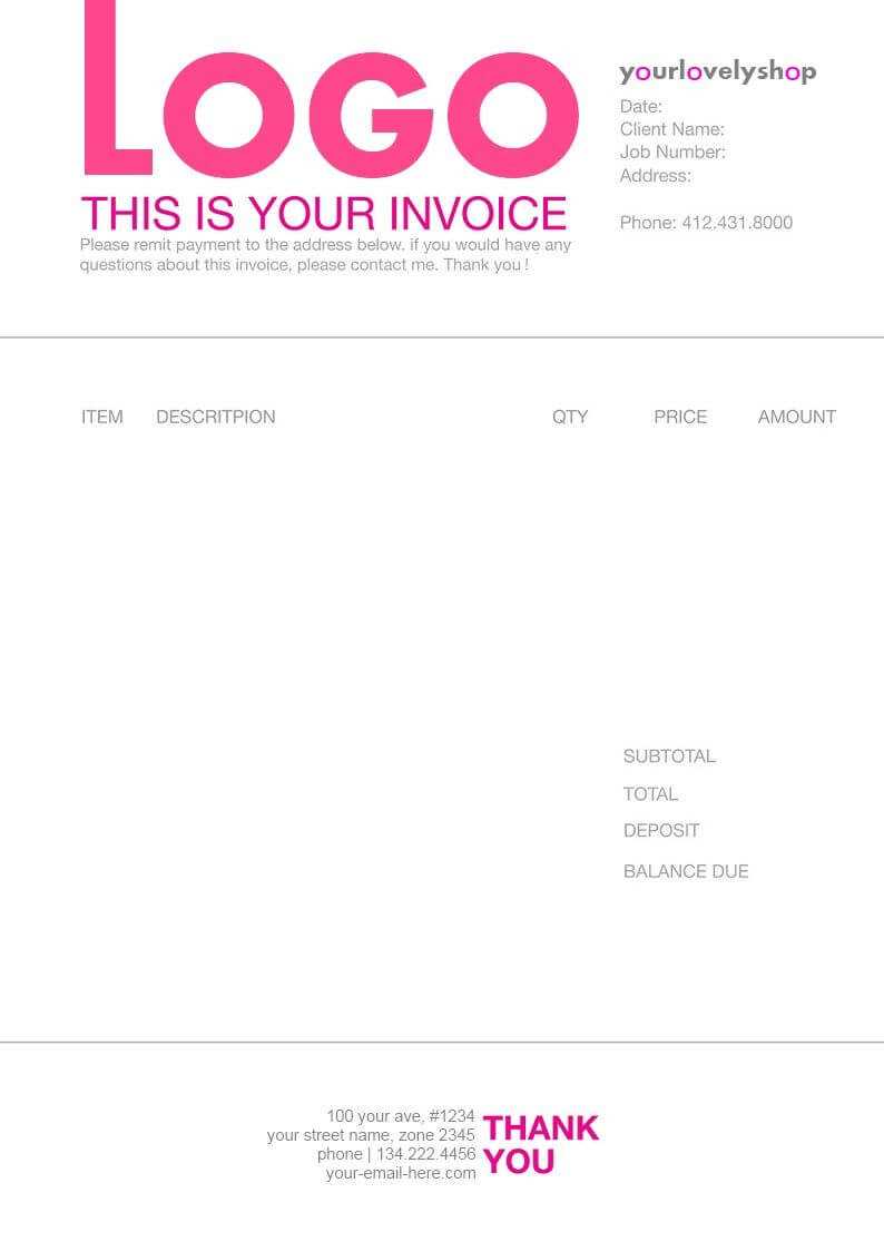 Pinmatthieu Smith On Invoices | Invoice Design Template Regarding Web Design Invoice Template Word