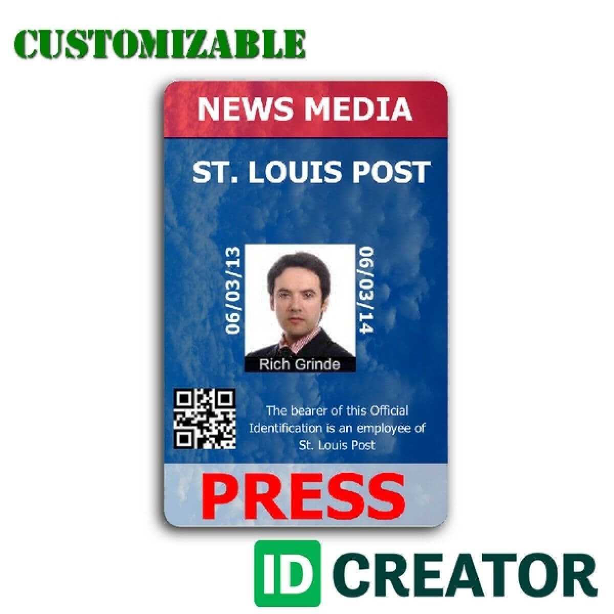 Pinrandell Fisco On Saved | Id Card Template, Id Badge Regarding Media Id Card Templates