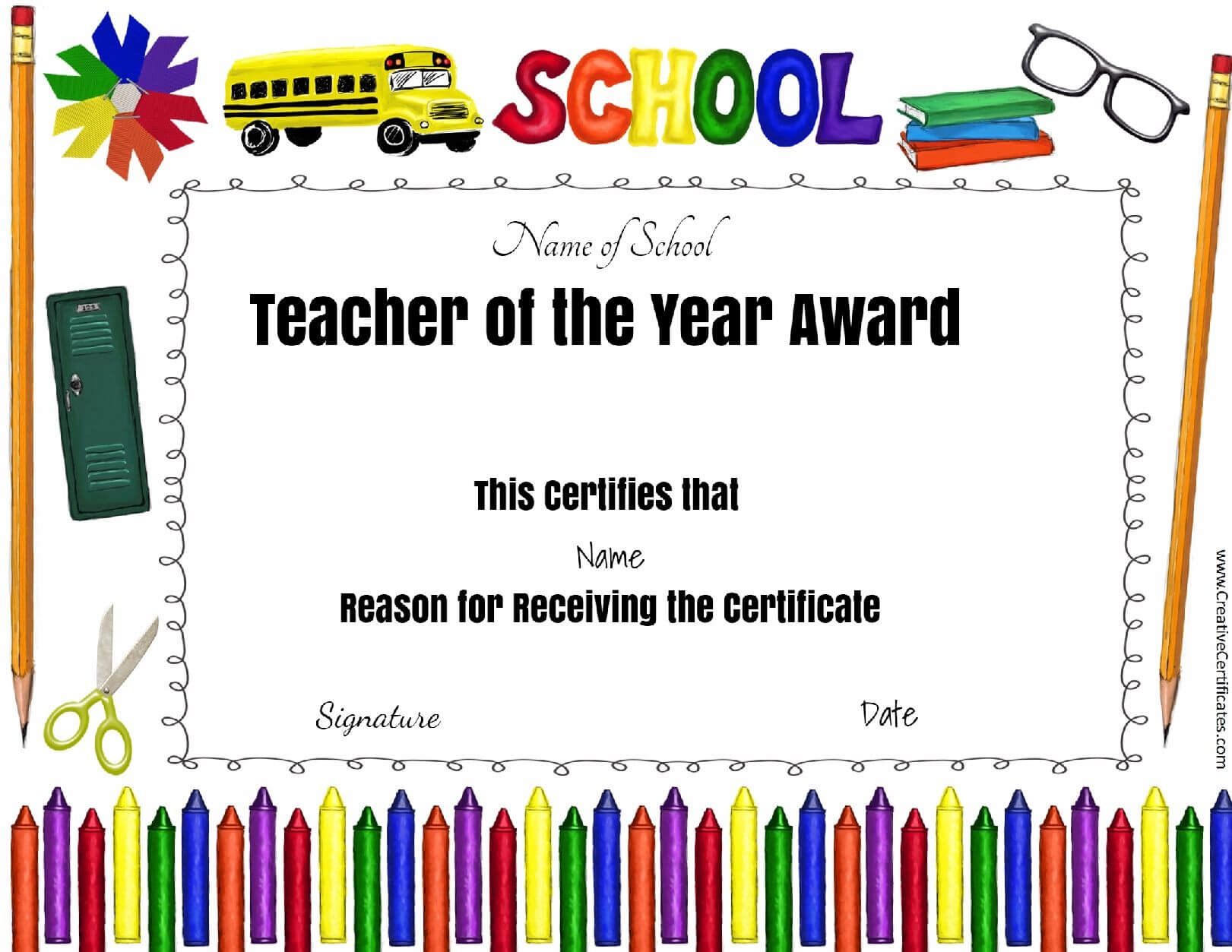 Pintiffany Ehlers On Avary | Teacher Awards, Award Throughout Best Teacher Certificate Templates Free
