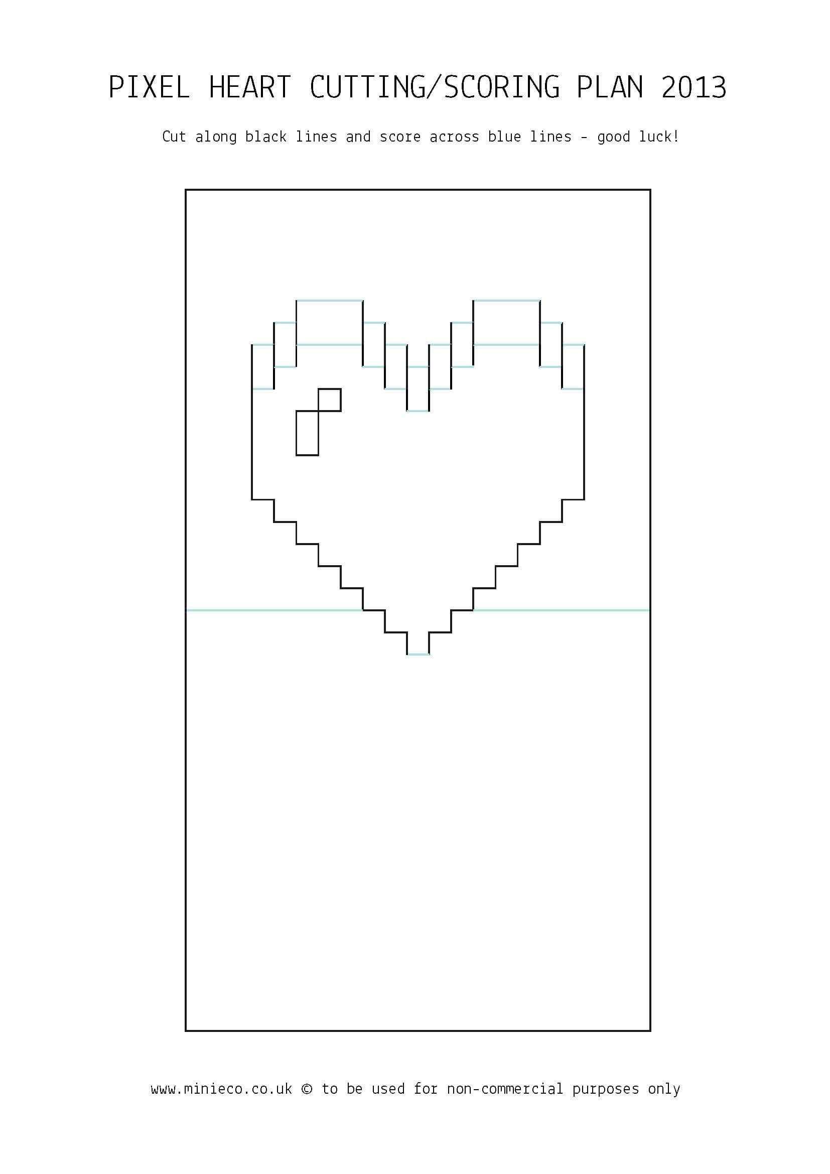 Pixel Heart Pop Up Card | Pop Up Card Templates, Heart Pop Intended For I Love You Pop Up Card Template