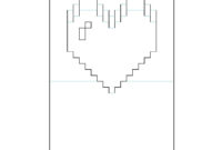 Pixel Heart Pop Up Card | Pop Up Card Templates, Heart Pop with Pop Out Heart Card Template