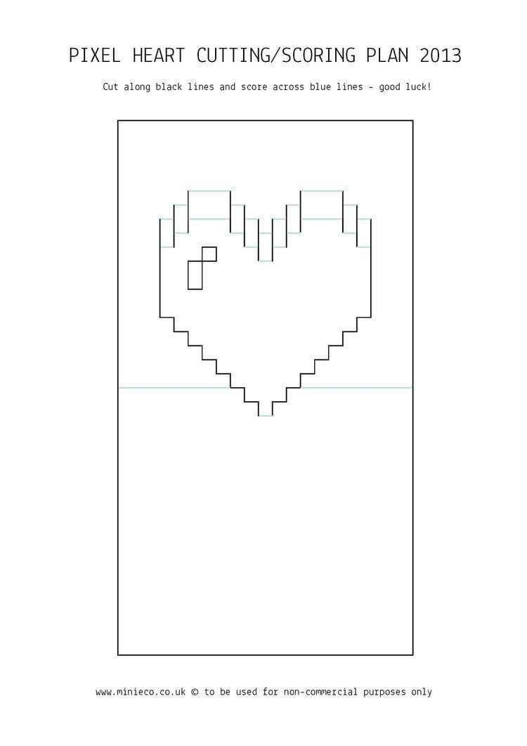 Pixel Heart Pop Up Card Template – Atlantaauctionco In Pixel Heart Pop Up Card Template