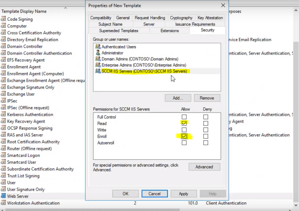 Pki Certificate Requirement For Sccm – Hashmat It Nerd With Regard To Workstation Authentication Certificate Template