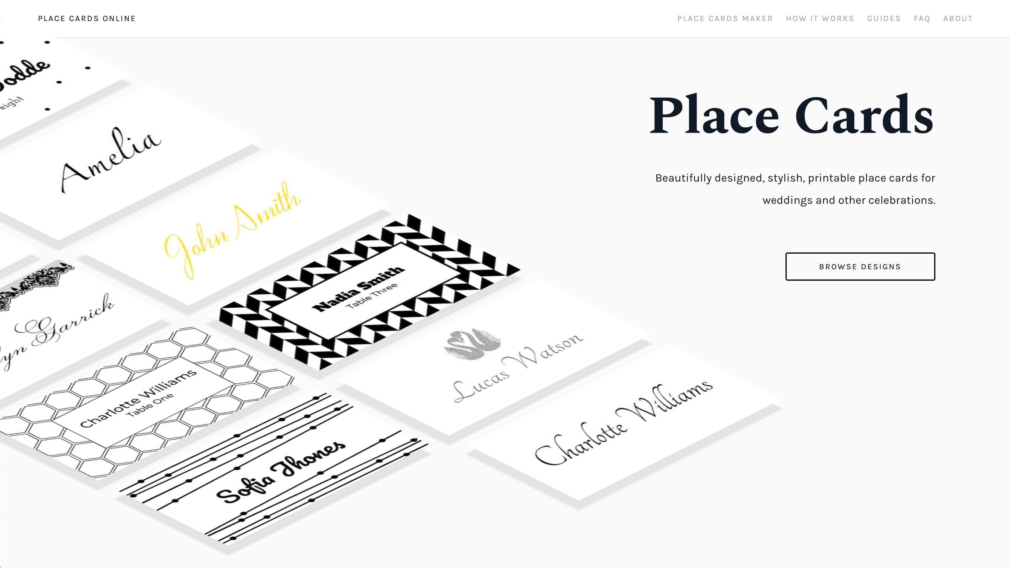 Place Cards Online – Place Cards Maker. Beautifully Designed With Regard To Celebrate It Templates Place Cards