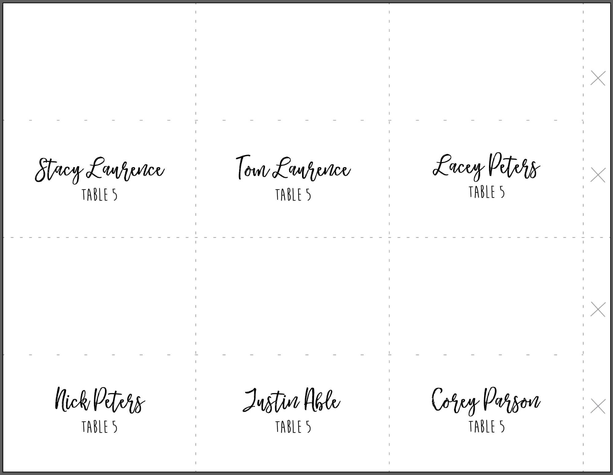 Placement Cards Template – Major.magdalene Project Regarding Amscan Templates Place Cards