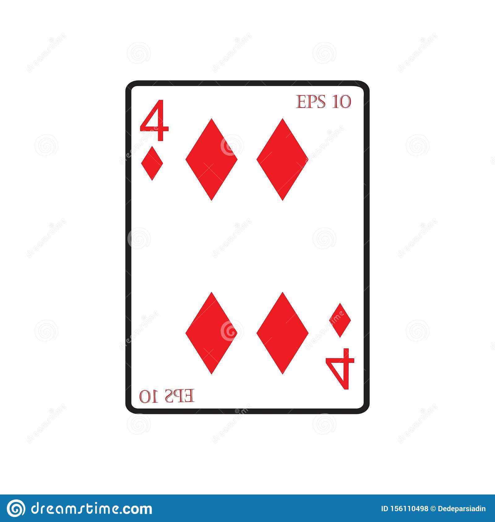 Playing Card Vector Icon Illustration Design Stock Vector Regarding Playing Card Design Template