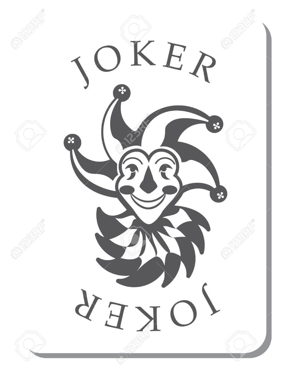 Playing Cards With The Joker From A Deck Of Playing Cards Intended For Joker Card Template