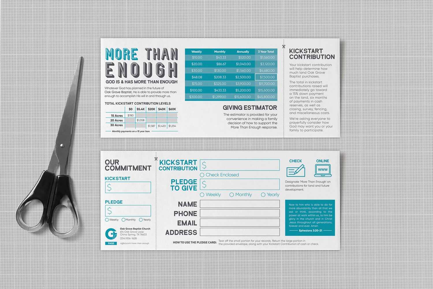 Pledge Cards & Commitment Cards | Church Campaign Design Intended For Pledge Card Template For Church