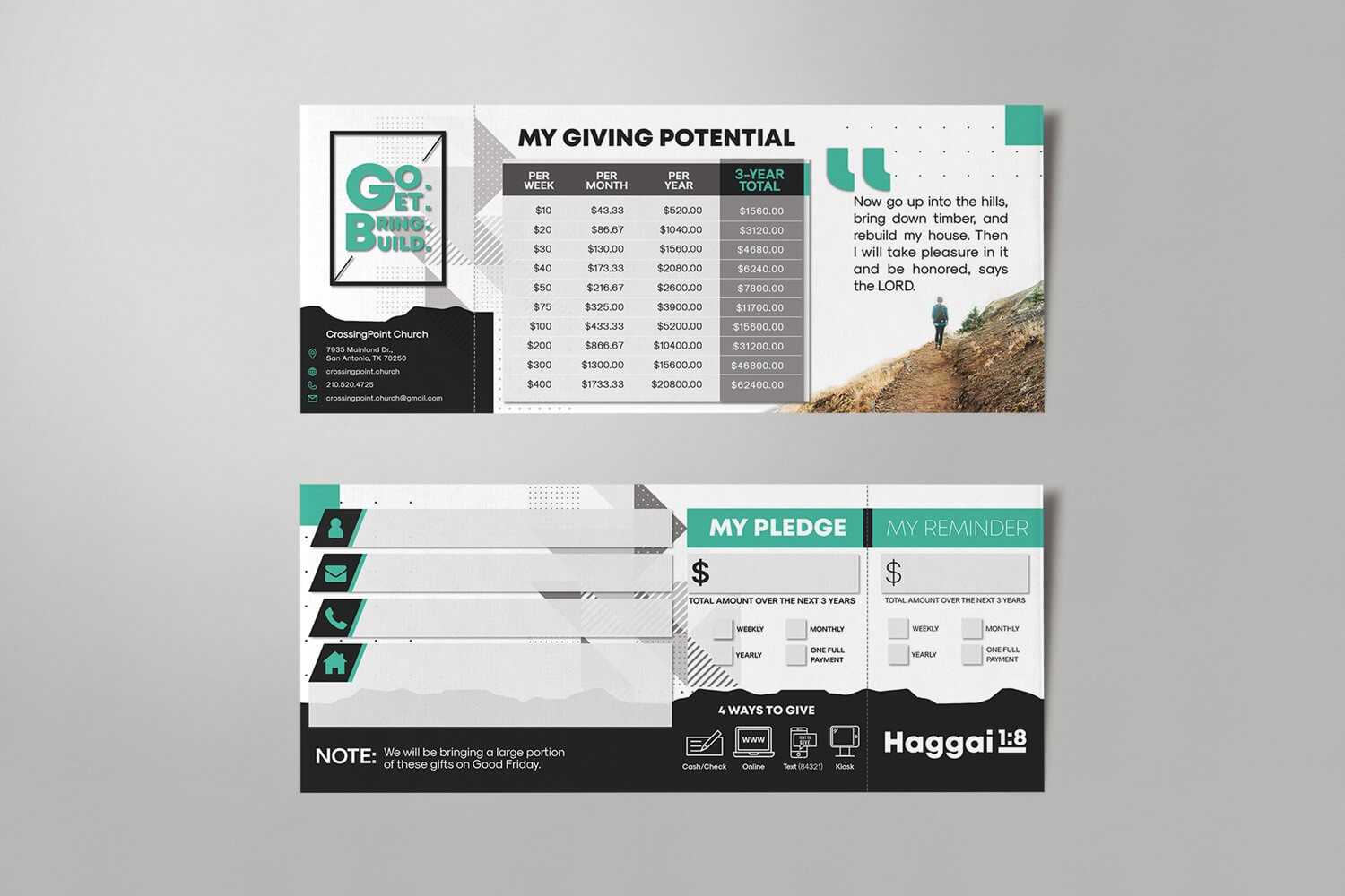 Pledge Cards & Commitment Cards | Church Campaign Design Regarding Church Pledge Card Template