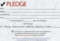 Pledge Cards For Churches | Pledge Card Templates | Card for Fundraising Pledge Card Template