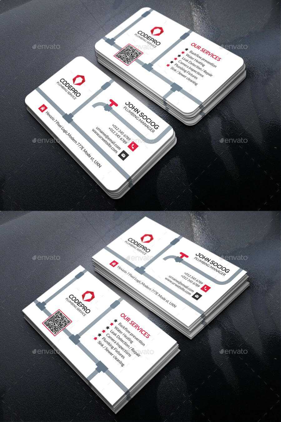 Plumbing Business Card Template Psd | Business Card Design Regarding Business Card Maker Template