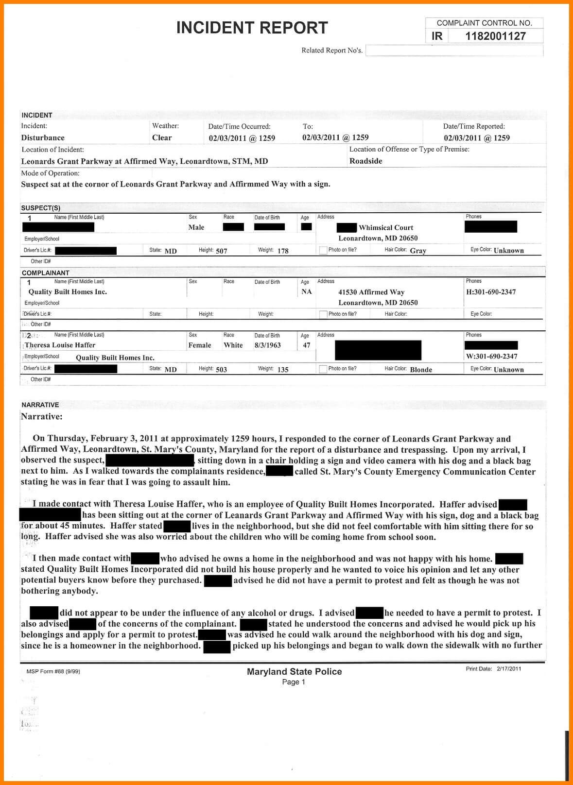 Police Report Template – Developing A Template Might Be A Inside Ir Report Template