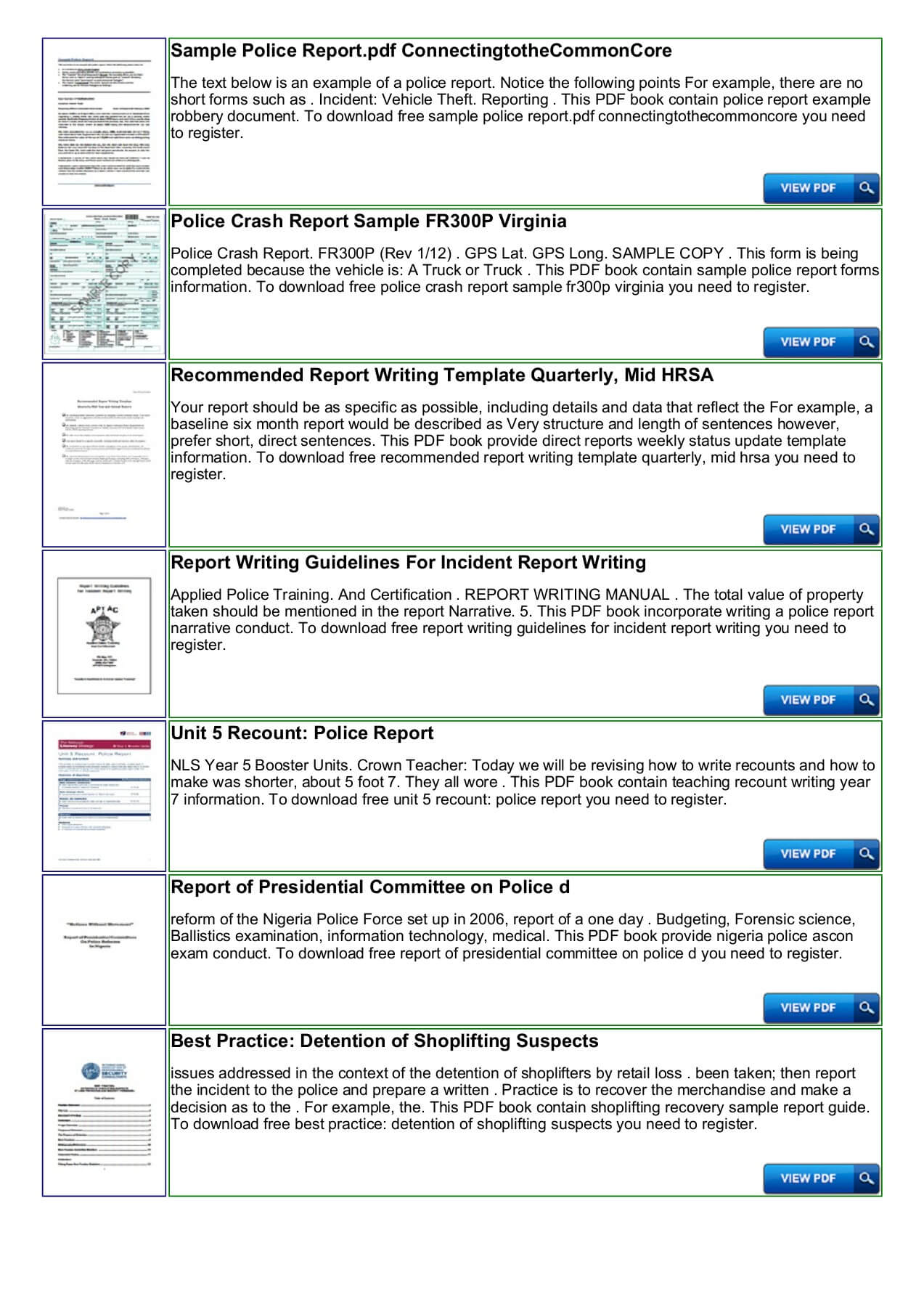 Police Shoplifting Report Writing Template Sample Pages 1 In Report Writing Template Download