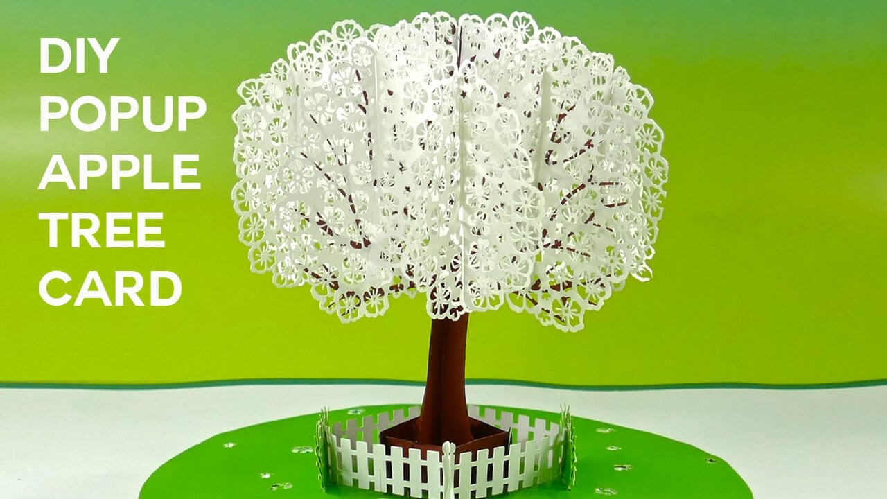 Pop Up Apple Tree Card Tutorial (3D Sliceform On The Cricut) Regarding Pop Up Tree Card Template