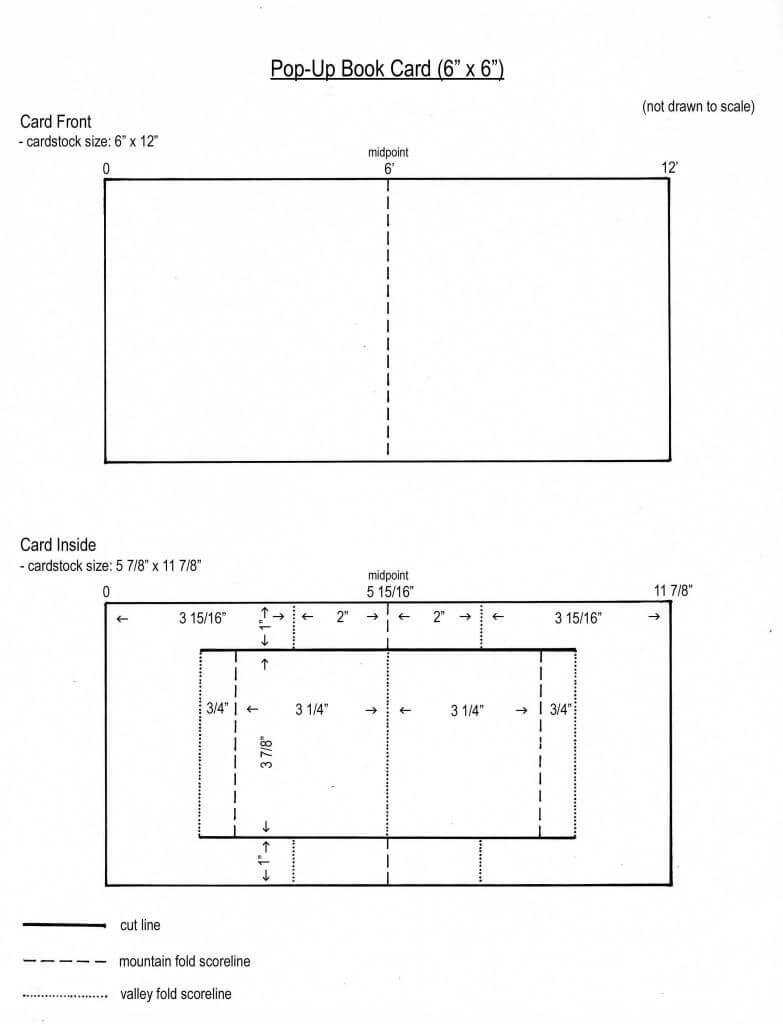 Pop Up Book Card Template From My Craft Room | Unique Layout Inside Fold Out Card Template